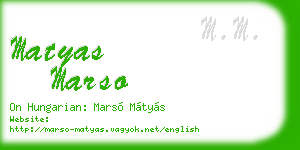 matyas marso business card